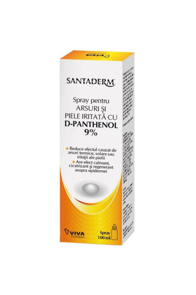 Santaderm Spray for Burns and Irritated Leather with D-Panthenol 9% - Santade...