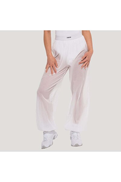 GymBeam Pantaloni Flow de damă albi M