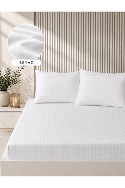 Bella Home 160X200 Striped Satin Sheet Set |   Soft Textured |   Stylish and ...