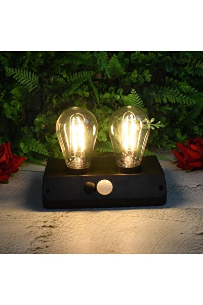 BTL OTOMOTİV Sensörlü Solar İkili LED Ampul Lamba - Çift Başlıklı - Güneş Enerjili Aydınlatma