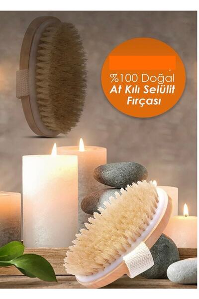 MİMOZA PARK Selülit Karşıtı %100 Doğal At Kılı Selülit Fırçası | At Kılı Fırçası