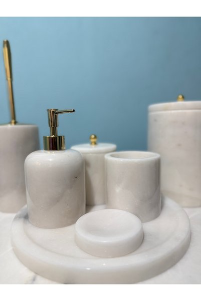 SAMM MARBLE Natural Marble 7-Piece Bathroom Set
