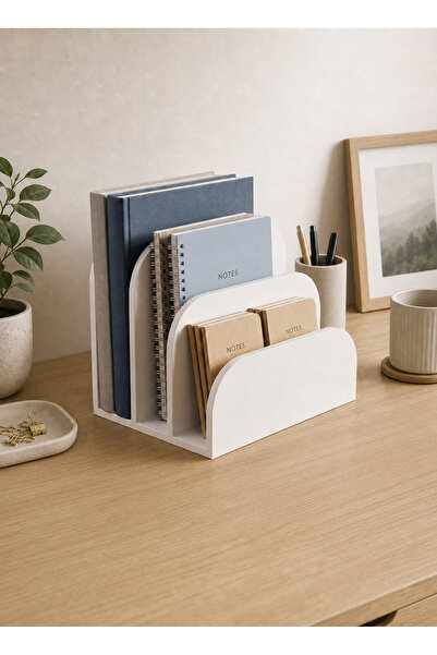 Rapithwin Desktop Book and Notebook Organizer & Organizer |   3-Compartment B...