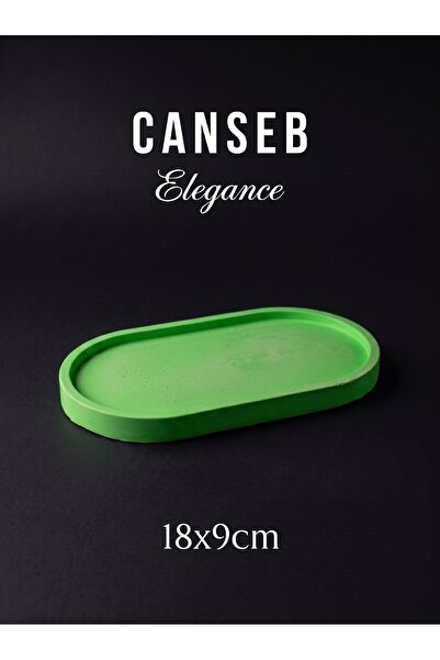 CANSEB Elegance 18x9cm - Çimen Yeşil - Dekoratif Tepsi - El Boyaması İşçilik ...