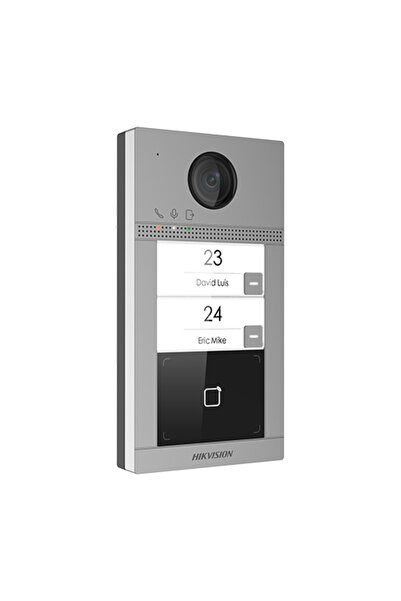 Hikvision Panou exterior videointerfon TCP/IP pentru 2 familii, Wi-Fi 2.4GHz,...