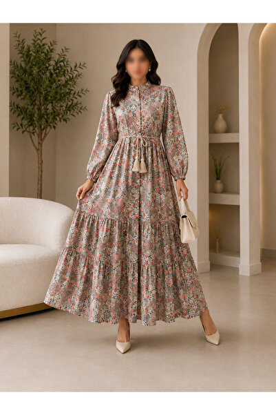 ROGINA Stylish Women's Layered Gradient Design Robe