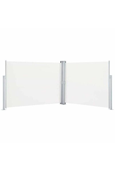 vidaxl Copertină laterală retractabilă, Crem, 140 x 1000 cm