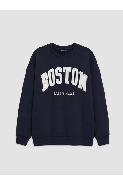 LC Waikiki Embroidered Oversize Women's Sweatshirt (W6)
