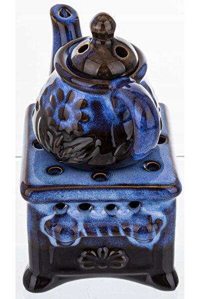 NO BRAND Arzător de aromă ceramic negru de 14 cm pentru uleiuri esențiale și ...
