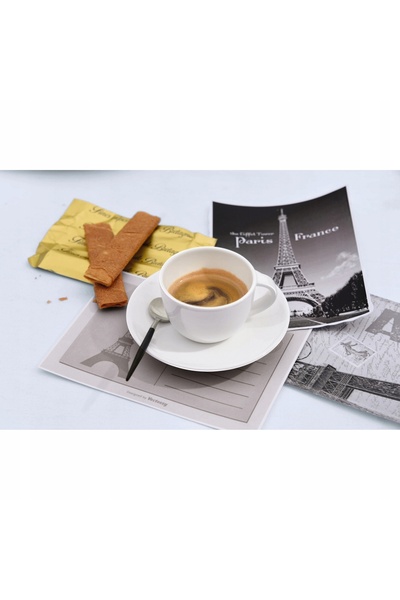 ASA Ceașcă cu farfurioară 210ml universală pentru cafea și ceai, set 2 în 1