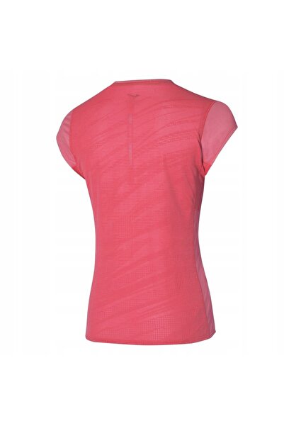 MIZUNO Tricou de alergare pentru femei Aero Tee, culoare coral, mărimea L