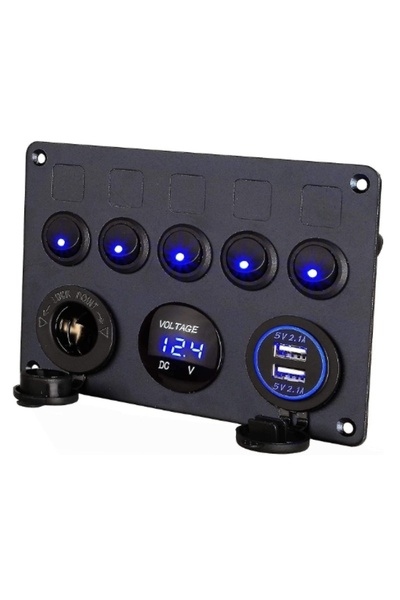 NO BRAND PANOU DE CONTROL MULTIFUNCȚIONAL ÎNCĂRCĂTOR USB PRIZĂ BRICHETĂ 12V 15A