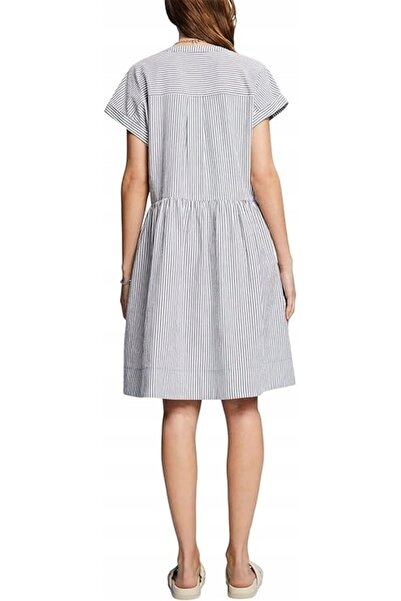 Esprit Rochie de zi pentru femei, mărimea 38, lejeră, cu dungi, din bumbac.