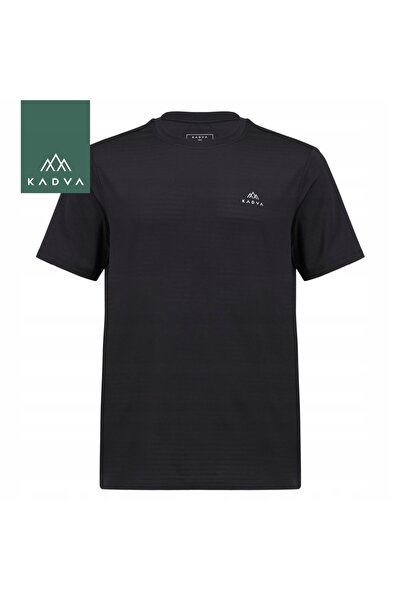 NO BRAND Tricou de trekking pentru bărbați KADVA TrailCore Respirabil Negru S...