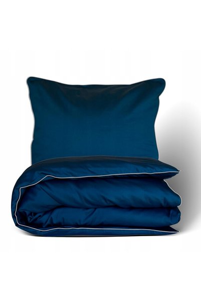 Matex Lenjerie de pat din satin 160x200 culoare uni GOLD LINE Bleumarin