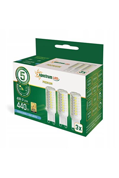 NO BRAND Bec LED G9 4 W, 440 lm, alb rece, cu intensitate reglabilă, SPECTRUM...