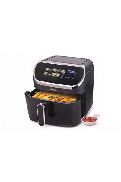 NO BRAND Friteuză cu aer cald Hoffen negru, mare, 8l, display tactil, putere ...