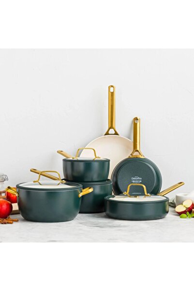 NO BRAND Set de vase de gătit GreenPan Padova Reserve, 10 piese, verde pin