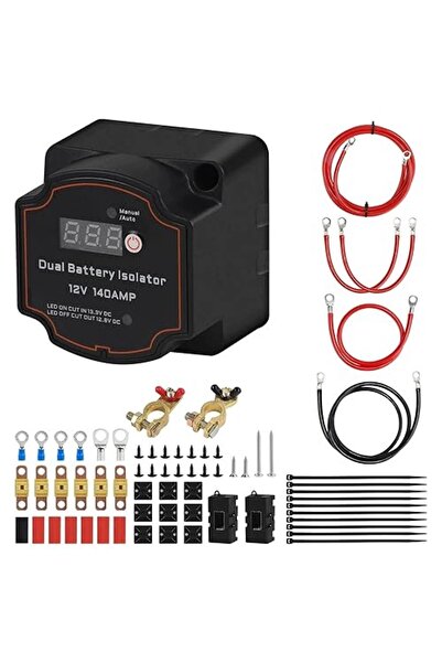 NO BRAND Releu de tensiune izolator de baterie dublă 12V 140A VSR pentru uz c...