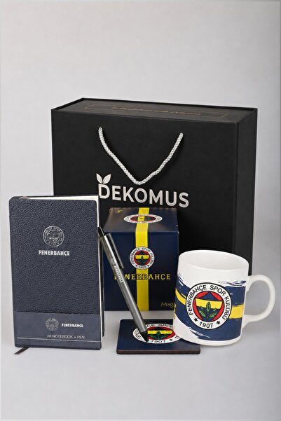 Fenerbahçe x Dekomus Özel Kutulu Lisanslı A6 Suni Deri Bloknot&Tükenmez Kalem...