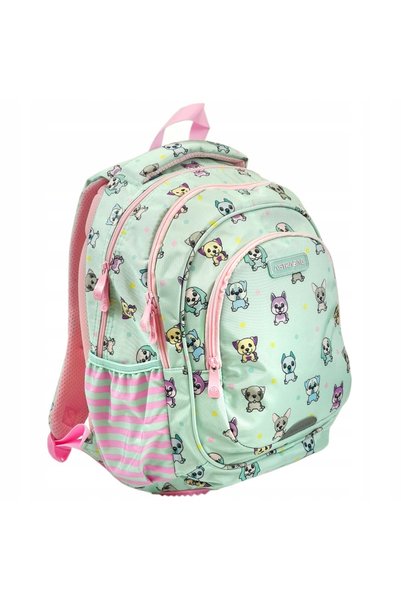 NO BRAND Rucsac ASTRABAG pentru clasa I PUPPIE'S WORLD organizator, sistem ER...