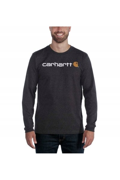 Carhartt Bluză fără glugă Core Logo T-Shirt L/S - carbon heather XL