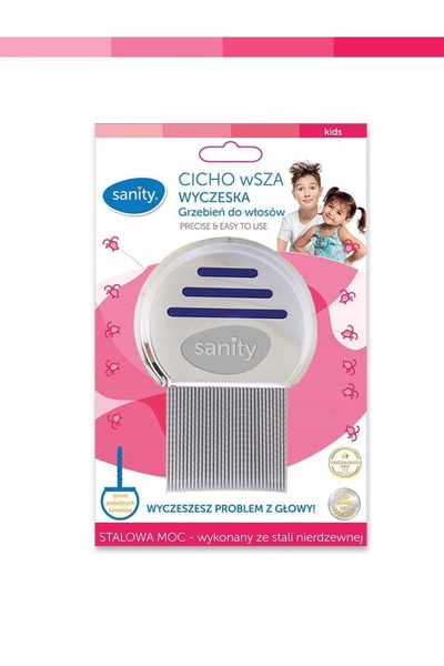 sanity Pieptene pentru copii CICHO wSZA WYCZESKA cu lupă pentru păduchi de pă...