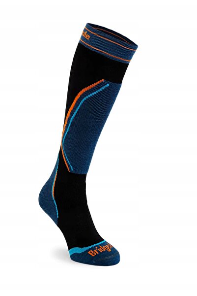 NO BRAND Șosete de schi Bridgedale Ski Retro Fit Merino P - negru/steel 36-39
