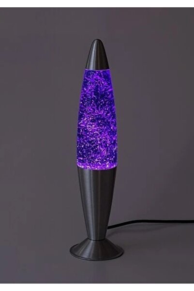 NO BRAND Lampa de masă decorativă de noptieră, model „Lava”, cu sclipici viol...