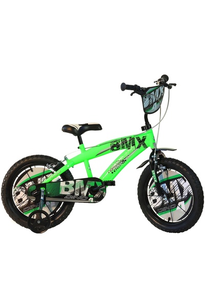 Evelise Bicicletă pentru copii Dino Bikes 16 " BMX negru și verde