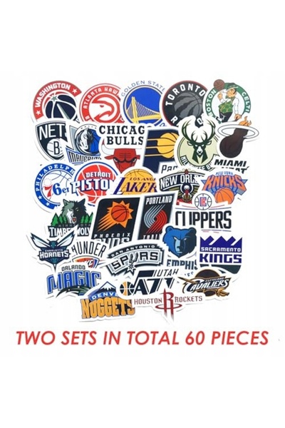 NO BRAND Autocolante NBA Baschet 60 bucăți Decorațiuni DIY pentru valiză, can...