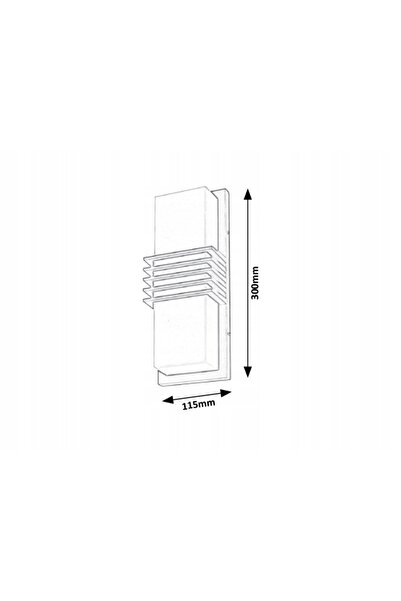 NO BRAND Aplică de exterior modernă cu LED, antracit și alb cu dungi, 30 cm, ...