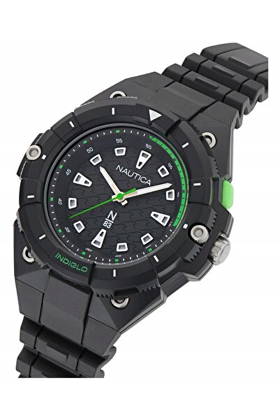 Nautica CORONADO BAY ceas sport negru cu INDIGLO WR100 47mm