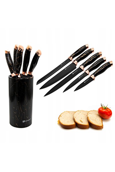 NO BRAND Set complet de cuțite de bucătărie KNIVES IN BLOCK, 6 piese, KNIFE M...