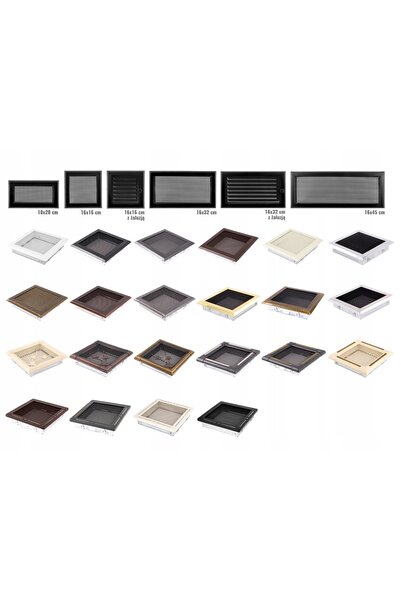NO BRAND Grilă de ventilație pentru șemineu Parkanex 16x16 cm Crom