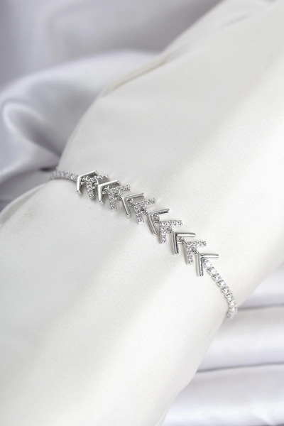 SORA GROUP Brass Silver Color Zircon Stone Sergeant Model Waterway Women's Br...