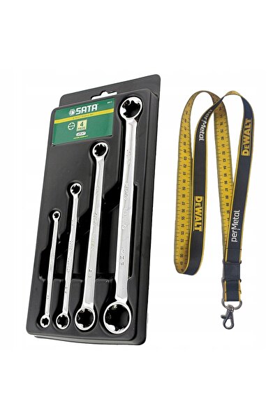 SATA SET DE 4 CHEI INELARE E-TORX CU DUBLU CAPĂT 09012