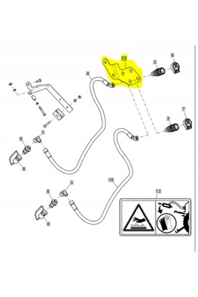 NO BRAND John Deere 3033R 3038R Montură de conector retractabilă