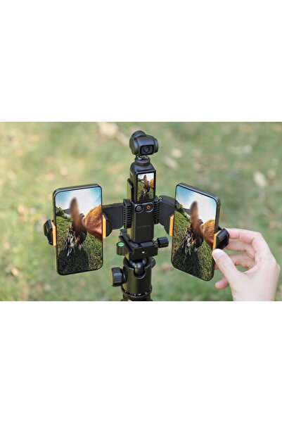 SunnyLife Suport dublu pentru telefon cu lumină LED și montură trepied de 1/4...