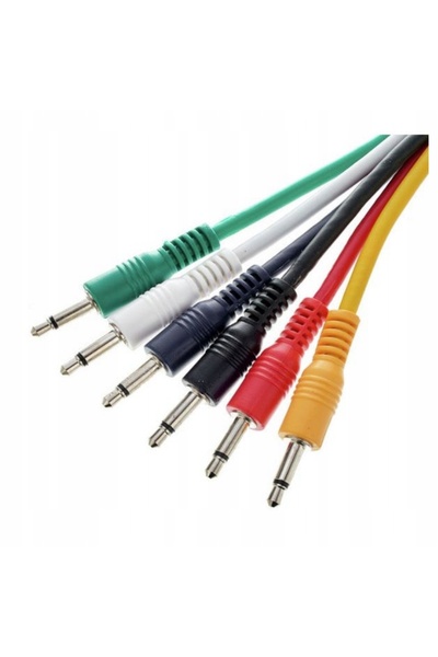 NO BRAND Cablu de conectare mono mini-jack (6 bucăți) 6 culori 30 cm SSSNAKE