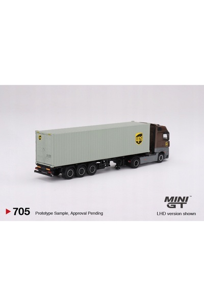 NO BRAND MINI GT MERCEDES-BENZ ACTROS cu container de 40 de picioare „UPS Eur...