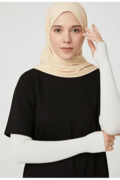 a02teks أكمام صلاة عملية للمحجبات، أكمام صلاة سادة، زوج واحد أسود، زوج واحد أبيض