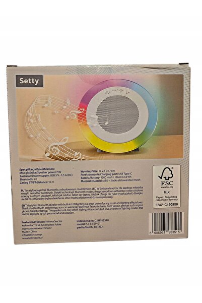 NO BRAND Boxă Bluetooth LED Setty