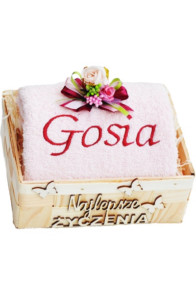 NO BRAND Cadou de ziua de naștere: Prosop MARE cu broderie
