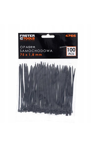 NO BRAND FASTER TOOLS bandă auto 75x1,8mm 100 bucăți negru, 25 op