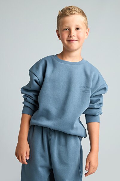 DeFacto Crew Neck Effect Embroidered Sweatshirt for Boys H9683A826Wn