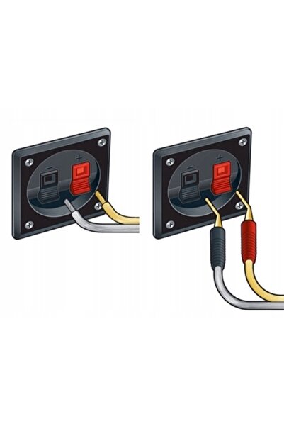 NO BRAND NAKAMICHI Cablu pentru difuzoare 2x1,5 mm², cu conectori tip furcă, 3 m