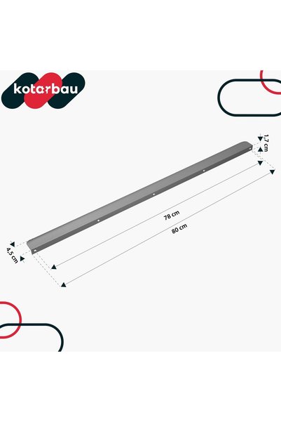 NO BRAND Suport de mobilier pentru margini, modern, din aluminiu argintiu, 80...