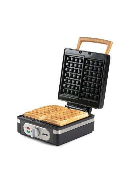 Domo Aparat de făcut vafe DO9275W, 1400W, 2 vafe mari, Control temperatură, N...