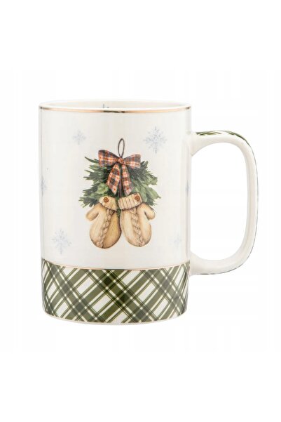 NO BRAND Set de 6 căni de cafea din porțelan Altom Design cu brad de Crăciun,...